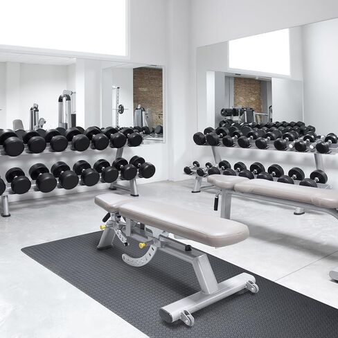 CAP Barbell Foam Mat, Black Diamond Plate Texture, 7mm Thick (MT-46937EBK) in Saudi Arabia