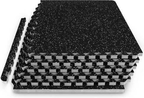 ProsourceFit Rubber Top Exercise Puzzle Mat, EVA Foam Interlocking Tiles for Home Gym Protective Flooring for Equipment and Workouts in Saudi Arabia