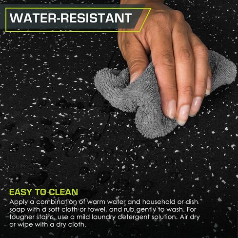 ProsourceFit Rubber Top Exercise Puzzle Mat, EVA Foam Interlocking Tiles for Home Gym Protective Flooring for Equipment and Workouts in Saudi Arabia