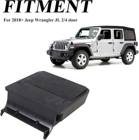 JHD-TOGO for Jeep Wrangler JL One-Touch Hidden Storage Console Box,Center Console Hidden Storage Box for 2018-2024 Jeep Wrangler JL JT 4XE Accessories 2/4-Door,Center Console Box,Black in Saudi Arabia