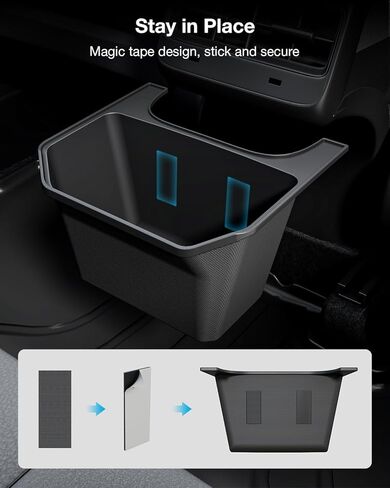 منظم وحدة التحكم المركزية الخلفية من Tesla Model Y [توسيع سعة التخزين، تصميم مخفي سلس] ملحقات Tesla Model Y 2024، مناسب خصيصًا لإصدار Tesla Model Y 2020 ~ 2024، أسود in Kuwait