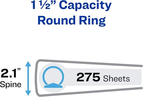 Avery Economy View 3 Ring Binder, 1.5" Round Rings, 1 Black Binder (05771) in Saudi Arabia