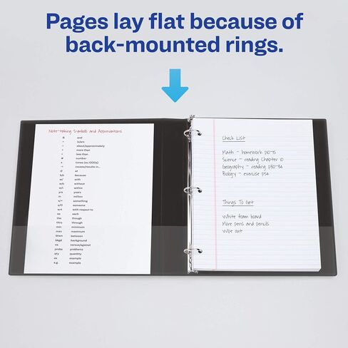 Avery Economy View 3 Ring Binder, 1.5" Round Rings, 1 Black Binder (05771) in Saudi Arabia