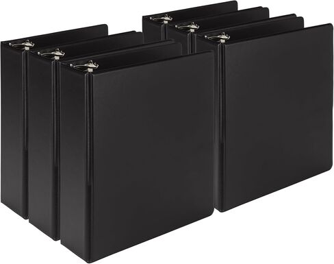 Samsill Economy 1 Inch Mini 3 Ring Binder, Made in The USA, Round Ring Binder, Non-Stick Customizable Cover, White, 6 Pack in Saudi Arabia