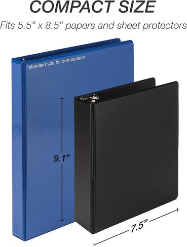 Samsill Economy 1 Inch Mini 3 Ring Binder, Made in The USA, Round Ring Binder, Non-Stick Customizable Cover, White, 6 Pack in Saudi Arabia