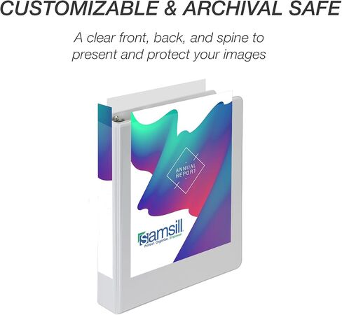 Samsill Economy 1 Inch Mini 3 Ring Binder, Made in The USA, Round Ring Binder, Non-Stick Customizable Cover, White, 6 Pack in Saudi Arabia
