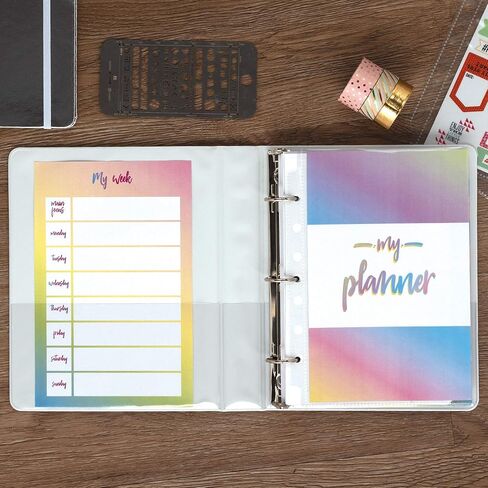 Samsill Economy 1 Inch Mini 3 Ring Binder, Made in The USA, Round Ring Binder, Non-Stick Customizable Cover, White, 6 Pack in Saudi Arabia