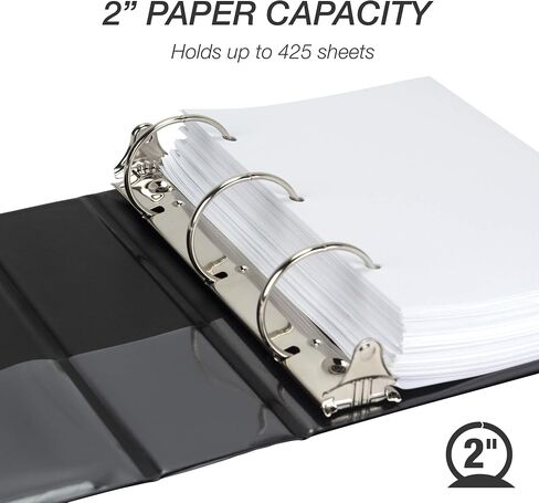 Samsill Economy 1 Inch Mini 3 Ring Binder, Made in The USA, Round Ring Binder, Non-Stick Customizable Cover, White, 6 Pack in Saudi Arabia