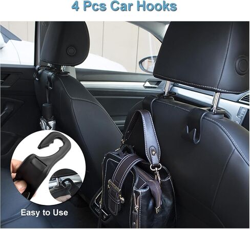 Kitbest (2 Pack Car Trash Can Bin with Lid, 120 pcs Trash Bags and 4 pcs Car Hooks. Mini Car Garbage Can, Dustbin Can Organizer Storage for Front Back Seat Accessories for Car Office Home in Saudi Arabia