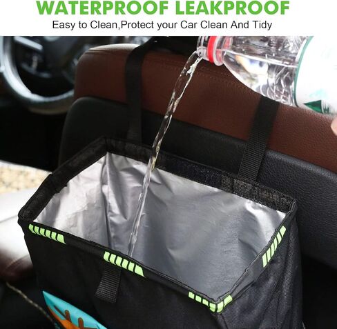 Car Trash Can, 3.5 Gallons Car Can, Handy Car Tissue Holder, Easy-to-Install Car Accessory Interior, Leak-Proof Car Organizer and Storage Bag for the Back/Front/Console of Any Cars, Sedans, SUVs, in Saudi Arabia
