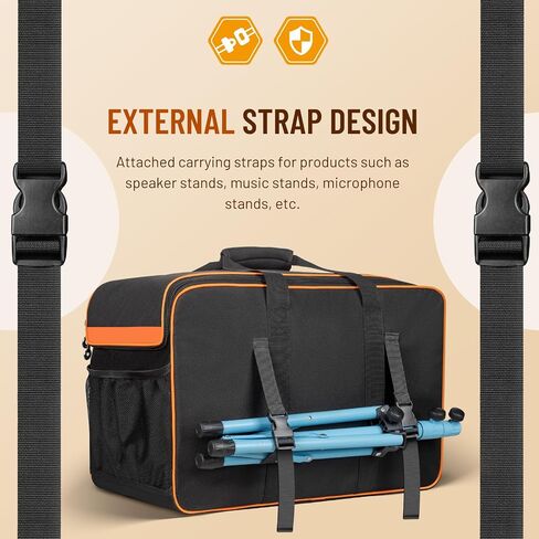 CAHAYA Speaker Carrying Bag - for Compact 10" Speaker Cabinets with Extra Carrying Strap and Padded Handle Large Capacity Reinforced Loudspeaker Case with Multiple Pockets CY0361 in Saudi Arabia