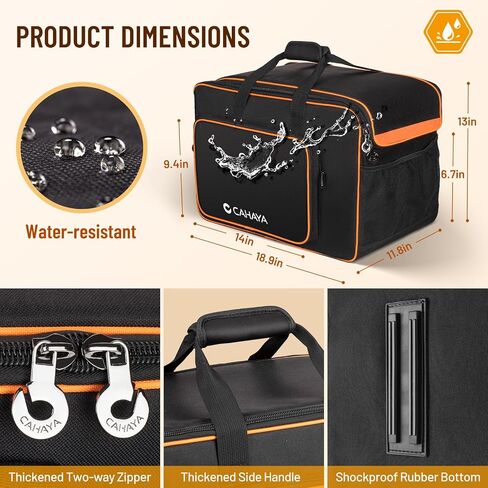 CAHAYA Speaker Carrying Bag - for Compact 10" Speaker Cabinets with Extra Carrying Strap and Padded Handle Large Capacity Reinforced Loudspeaker Case with Multiple Pockets CY0361 in Saudi Arabia