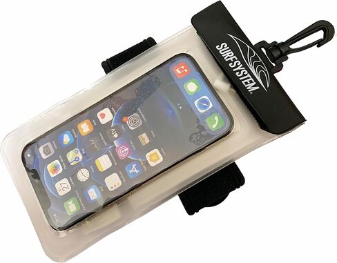 SURF SYTSTEM Floating Waterproof Pouch, w/Neoprene Armband + Audio Jack for Smartphone + Screen Touch Functionality - Drybag Case, iPhone, Android for Surfing, Bodyboarding, Fishing, Boating, Kayaking in Saudi Arabia