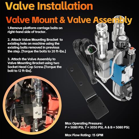 Third Function Valve Kit for Kubota MX4700, MX4800, MX5000, MX5100, MX5200, MX5800 Series Tractors, 3rd Function Valve Kit for Kubota MX Series Tractor in Saudi Arabia