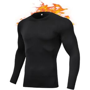 Channo Men's Thermal Underwear, Winter Long Johns with Fleece Lined Long Sleeves Base Layer Set