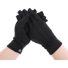TIESOME Cotton Gloves Men, Women Formal Cloth Gloves with Snap Cuff Uniform Gloves for Marching Band Tuxedo Guard Gloves in Kuwait