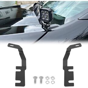 Hood Mount Light Brackets,High Performance Ditch Light Brackets,LED Light Pod Mount Bracket Compatible with 2019-2023 Ford Ranger 1Pair Black