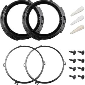 7 Inch Round Headlight Bracket Mount Retaining Bracket Ring kit, Compatible with Wrangler JK 2007-2017 Headlight Mounting Bracket Set Include Necessary Components, Black