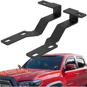 Ditch Light Brackets Hood Mount Brackets Compatible for Auxiliary Offroad LED Pod Light Work Light on 2nd Gen Toyota Tacoma 2005-2015