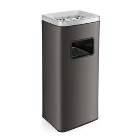 WICHEMI Stainless Steel Trash Can Outdoor Indoor, Industrial Garbage Enclosure Commercial Trash Can with Lid, Removable Inner Bucket Garbage Can for Home, Office, Elevator Entrance - 16 Liters