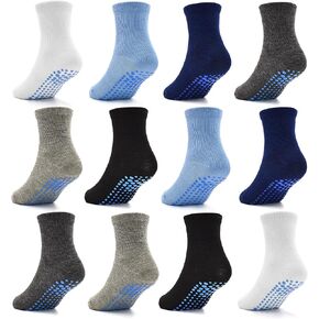 جوارب Tphon للأطفال الصغار غير قابلة للانزلاق، جوارب مضادة للانزلاق للأطفال من سن 0 إلى 7 سنوات، 12 زوجًا in Kuwait