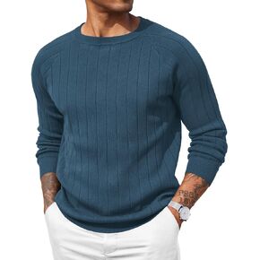 COOFANDY Men Dress Sweater Long Sleeve Crew Neck Sweater Slim Fit Business Casual Pullover Sweater