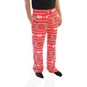 STAR WARS Mandalorian Baby Yoda Grogu Holiday Pajama Lounge Sleep Pants for Men