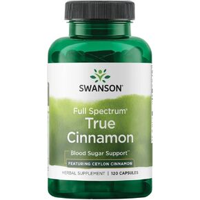 Swanson Full Spectrum True Cinnamon - Herbal Supplement - (120 Capsules, 300mg Each)