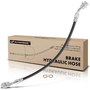 A-Premium Front Passenger Brake Hydraulic Hose Compatible with Nissan Models - D21 1986-1994 4WD, Pathfinder 1987-1995, Pickup 1995-1997 4WD, 2.4L 3.0L - Replace# 4621031G11
