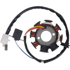 Magneto Ignition Stator 4 wires AC 8 Poles Fits for GY6 engine 50cc 80cc 100cc Scooter Moped ATV Sunl Roketa Dune Buggy Go Kart TaoTao, Buyang, Coolsport, Kazuma, Sunl, NST