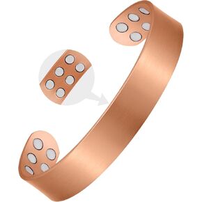Jecanori Copper Bracelet for Men, 99.99% Pure Copper Bracelet,18X Strength Mens Magnetic Bracelet,Copper Jewelry Gift