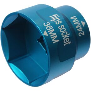 24mm/36mm oil filter socket Wrench Tool, for Ford 6.0L/6.4L Powerstroke diesel oil Filter/Fuel Filter cap installation& Removal- Flips sockets