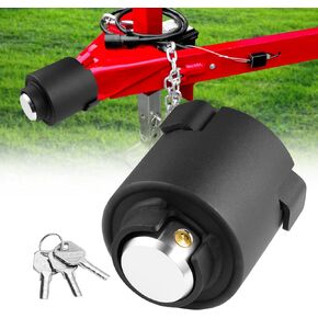 Trailer Lock,Upgraded Heavy Duty Tongue Hitch Lock Secure 2-5/16 Inch Ball Coupler and Safety Chains,Anti Theft Locking Protection for RV,Camper,Pickup,Boat and Travel Trailer