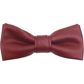 Men's Fashion PU Leather Single Layer Casual Bow Tie