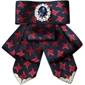 Bowknot Adjustable Business Uniform Bowtie for Women Men Ribbon Fabric Pre Tied Neck Tie Compere Wedding Bridegroom