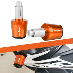 Universal Duke Handlebar Ends 22mm 7/8" - 2Pcs Moto Grips Ends, Fit with K-T-M Duke 125 200 390 690 790 890 1190 1290/Adventure (Orange)