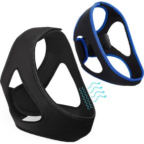 2PCS Chin Strap for Sleep, Anti Snoring Chin Strap, Anti Snoring Devices, Adjustable & Breathable Airflow Jaw Strap, Effective Stop Snoring Solution for Women and Men