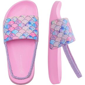 IceUnicorn Kids Slide Sandal Summer Beach Water Shoes Casual Slip-On Flat Shoes Slippers