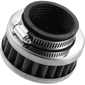 Motoforti Universal 40-42mm Air Filter Cleaner Round Tapered Replacement for Motorcycle Silver Tone Long-lasting