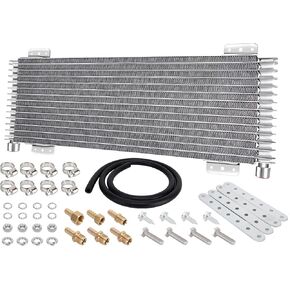 40k Transmission Oil Cooler LPD47391, Heavy Duty 40,000 GVW Max, Low Pressure Drop, Compatible with Tru-Cool,Includes Mounting Hardware-Ideal for Heavy Vehicles,40,000 GVW transmission cooler