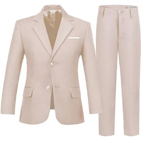 Boys Formal Suit 2 Pieces Slim Fit Kids Tuxedo Suits for Boys Dress Wear Suit Set Wedding Homecoming Outfits