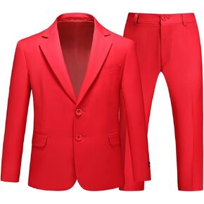 Boys Slim Fit Suit Tuxedo Jacket for Boys Blazer and Pants 2 Piece Suits Set for Kids