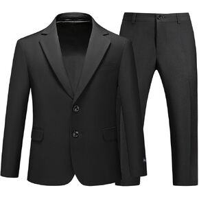 Boys Slim Fit Suit Tuxedo Jacket for Boys Blazer and Pants 2 Piece Suits Set for Kids