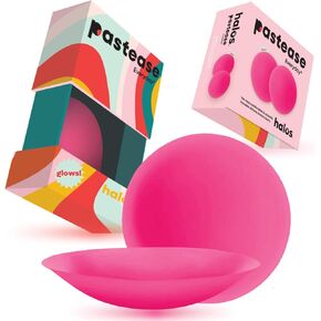 HALOS Nipple Covers - Pink Adhesive Silicone Nipple Pasties - Reusable & Hypoallergenic Seamless Cakes Breast Covers