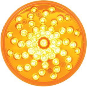 Grand General 76711 LED Light (4" Twister Amber/Clear 61- with S.S. Rim and Pigtail), 1 Pack
