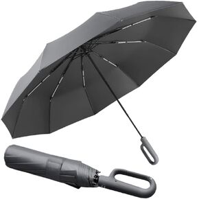 erised's bifrost Extra Large Windproof Travel Folding Compact Golf 54‘’ Umbrella Automatic Open/Close,Lightweight Portable Parasol Outdoor,Sun/Rain,99 UV Protection,Perfect Carabiner Handle Design in Kuwait