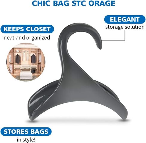 Purse Hanger Hook Bag Rack Holder - Handbag Hanger Organizer Storage - Over The Closet Rod Hanger for Storing and Organizing Purses | Backpacks |Satchels | Crossovers | Handbags | Tote（4 Pack） in Saudi Arabia