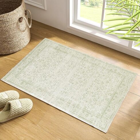 Nursery Rug for Baby Girl,Neutral Blush Pink Boho Cute Floral Foldable Machine Washable Soft Faux Wool Carpet Area Rugs for Living Room Bedroom Dorm Kids Playroom,5x7 in Saudi Arabia