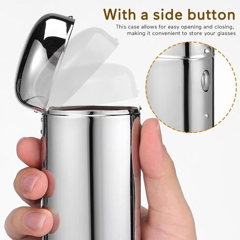 Holibanna Glasses Case Metal Pocket Eyeglasses Box Thin Hard Shell Glasses Case Sunglasses Case for Standard Reading Glasses in Saudi Arabia