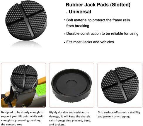 A ABIGAIL Universal Floor Jack Rubber Pad Jack Adapter Pinch Weld Side Frame Rail Protector Puck/Pad in Kuwait